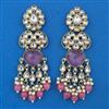Indo Western Long Earring with Mehndi Plating
