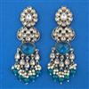 Indo Western Long Earring with Mehndi Plating