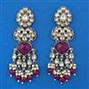 Indo Western Long Earring with Mehndi Plating