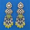 Indo Western Long Earring with Mehndi Plating