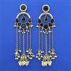 Indo Western Long Earring with Mehndi Plating