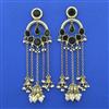 Indo Western Long Earring with Mehndi Plating