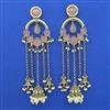 Indo Western Long Earring with Mehndi Plating
