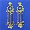 Indo Western Long Earring with Mehndi Plating