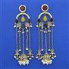 Indo Western Long Earring with Mehndi Plating