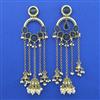 Indo Western Long Earring with Mehndi Plating