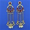 Indo Western Long Earring with Mehndi Plating