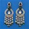Indo Western Pearl Earring with Mehndi Plating