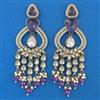 Indo Western Pearl Earring with Mehndi Plating