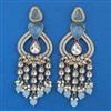 Indo Western Pearl Earring with Mehndi Plating