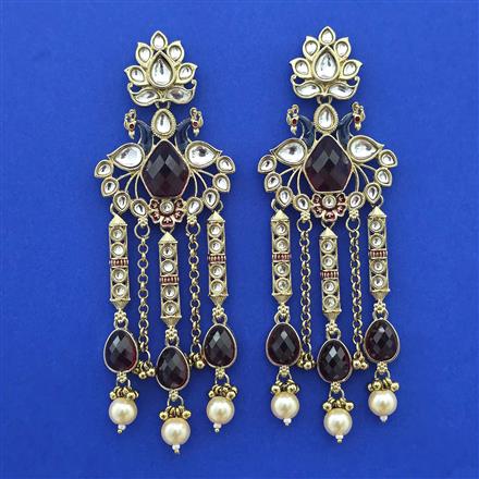 Indo Western Birds Earring with Mehndi Plating