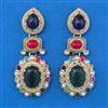 Indo Western Pearl Earring With Mehndi Plating