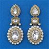 Indo Western Pearl Earring With Mehndi Plating