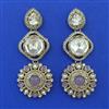 Indo Western Pearl Earring With Mehndi Plating