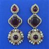 Indo Western Pearl Earring With Mehndi Plating