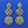 Indo Western Pearl Earring With Mehndi Plating