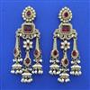 Indo Western Long Earring With Mehndi Plating