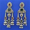 Indo Western Long Earring With Mehndi Plating