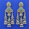 Indo Western Long Earring With Mehndi Plating