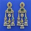 Indo Western Long Earring With Mehndi Plating