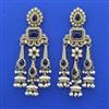 Indo Western Long Earring With Mehndi Plating