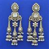 Indo Western Long Earring With Mehndi Plating