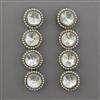 Indo Western Long Earring With Mehndi Plating