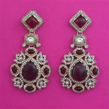 Indo Western Classic Earring with Mehndi Plating