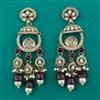Indo Western Long Earring with Mehndi Plating