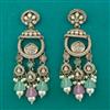 Indo Western Long Earring with Mehndi Plating