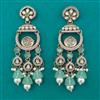 Indo Western Long Earring with Mehndi Plating