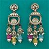 Indo Western Long Earring with Mehndi Plating