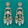 Indo Western Long Earring with Mehndi Plating