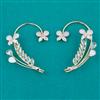 Indo Western Earcuff with Rhodium Plating Gold Plating