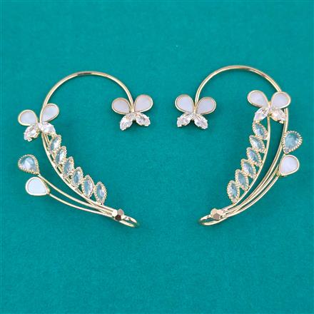 Indo Western Earcuff with Rhodium Plating Gold Plating