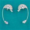 Indo Western Earcuff with Rhodium Plating Gold Plating