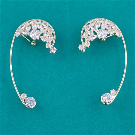 Indo Western Earcuff with Rhodium Plating Gold Plating