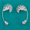 Indo Western Earcuff with Rhodium Plating Gold Plating