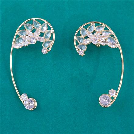 Indo Western Earcuff with Rhodium Plating Gold Plating