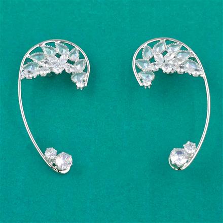 Indo Western Earcuff with Rhodium Plating Gold Plating