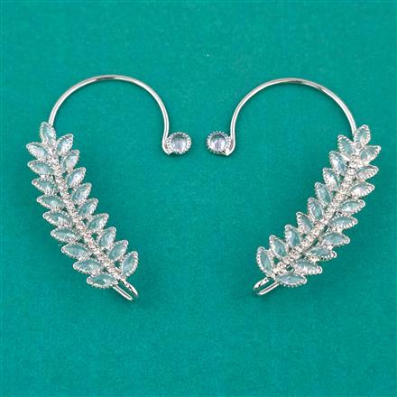 Indo Western Earcuff with Rhodium Plating Gold Plating