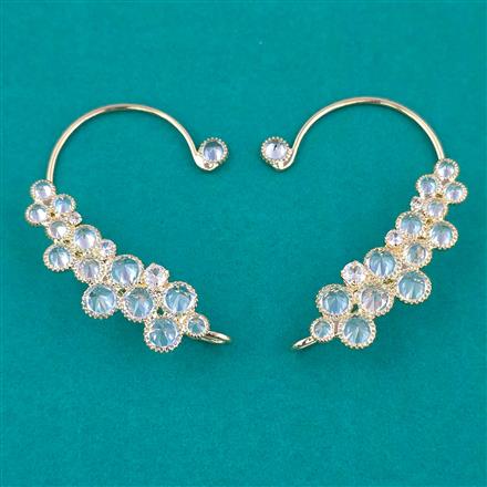Indo Western Earcuff with Rhodium Plating Gold Plating
