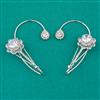 Indo Western Earcuff with Rhodium Plating Gold Plating