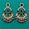 Indo Western Long Earring with Mehndi Plating