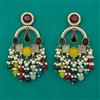 Indo Western Long Earring with Mehndi Plating