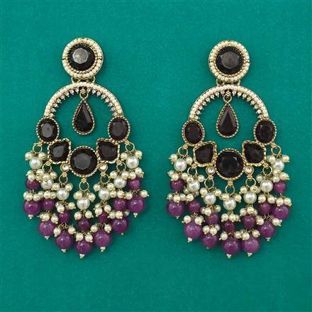 Indo Western Long Earring with Mehndi Plating