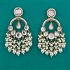 Indo Western Long Earring with Mehndi Plating
