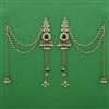 Indo Western Long Earring with Mehndi Plating