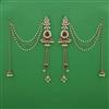 Indo Western Long Earring with Mehndi Plating