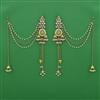 Indo Western Long Earring with Mehndi Plating